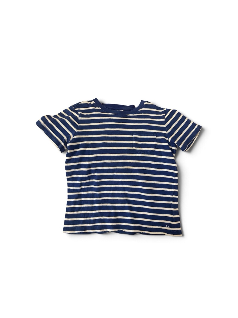 Janie and Jack Navy and White Striped Short Sleeve Tee Size 5